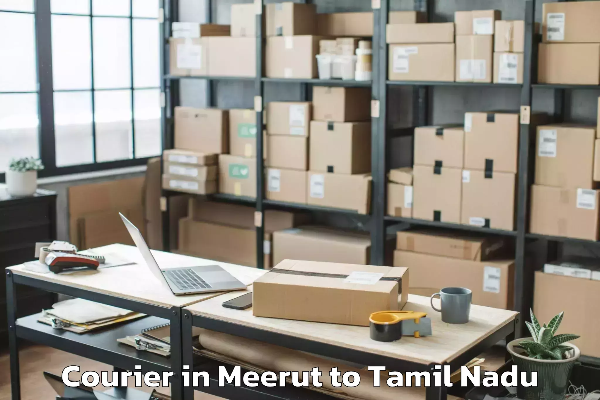 Leading Meerut to Manalurpettai Courier Provider